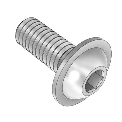 MODULAR SOLUTIONS M6X16 FLANGED BUTTON HEAD CAP SCREW M6-1.0 X 16MM